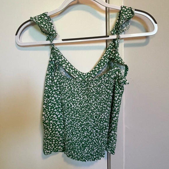 NWOT Banana Republic ECOVERO Cropped Tank (Green Floral) - Size XS - Picture 4 of 5